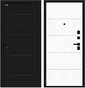 Товар Дверь Браво Граффити-1 Инсайд/SBlack Букле черное/Snow Art DIS007407